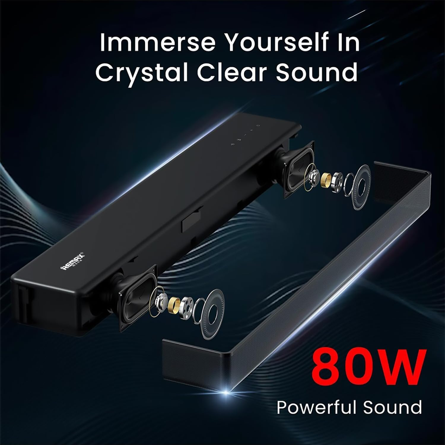 Remax RTS-20 Wireless TV Home Theatre Soundbar 80W Remax RTS-20 Wireless TV Home Theatre Soundbar 80W